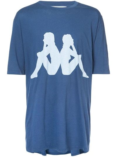 Faith Connexion X Kappa Printed T-shirt In Blue