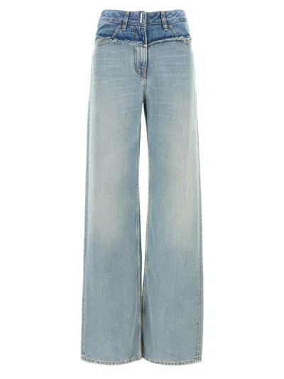 Givenchy Fringed Detail Jeans In Blue
