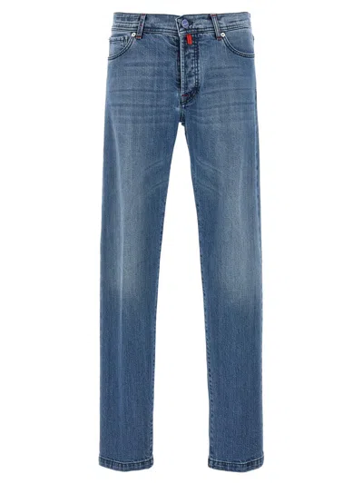 Kiton One Wash Jeans In Blue