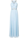 MARCHESA NOTTE FLORAL-SEQUINED PLEATED GOWN,N13G032112093857