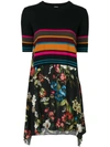 I'M ISOLA MARRAS stripe-floral contrast dress,1L984212310911
