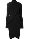 GIVENCHY turtle-neck fitted midi dress,17I273343112360042