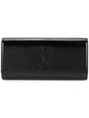 SAINT LAURENT SAINT LAURENT SMOKING LOGO CLUTCH - BLACK,326079AB80U12351416