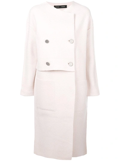 Proenza Schouler Wool Double-breasted Jumper Coat, Blush In Pink