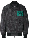 DIESEL DIESEL PRINTED BOMBER JACKET - GREEN,JPRINCEED0WAOR12355583