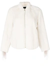 CARA MILA CARA MILA FALCON PEARL MINK BOMBER - WHITE,FALC012131731