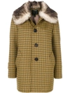 MARC JACOBS FUR TRIMMED SINGLE BREASTED COAT,W2171933712360765