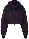 Ben Taverniti Unravel Project Padded Cropped Jacket In Pink