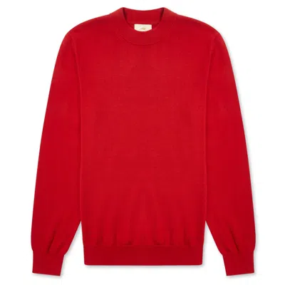Burrows And Hare Mock Turtle Neck Deep Red
