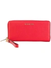 MICHAEL MICHAEL KORS MICHAEL MICHAEL KORS MERCER CONTINENTAL WRISTLET WALLET - RED,32F6GM9E9L12355189