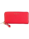 Michael Michael Kors Mercer Continental Wristlet Wallet - Red In Red