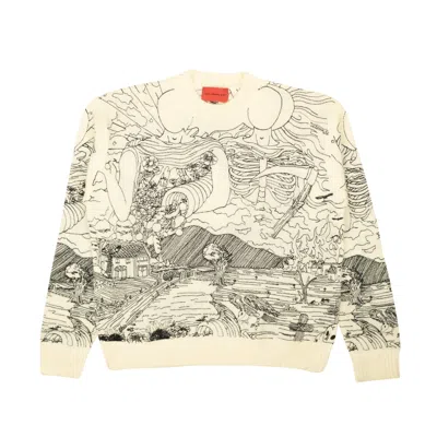 Who Decides War Duality Crewneck Sweater - Off-white In Beige