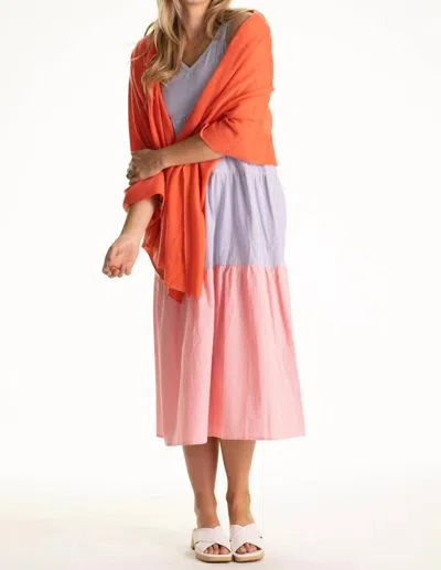 Duffield Lane Ryan Cashmere Wrap Blanket In Coral In Pink