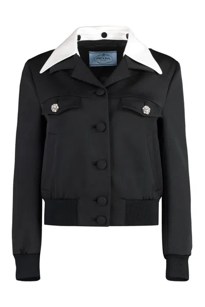 Prada Wool Blazer In Black