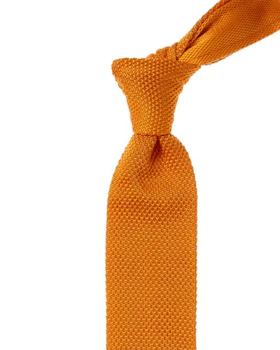 Paisley & Gray Stanley Mandarin Knit Tie In Brown