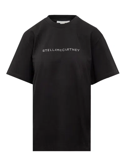 Stella Mccartney Iconic Stella Logo T-shirt In Black