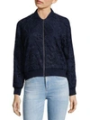 ALICE AND OLIVIA EMBROIDERED BOMBER JACKET,0400095849939
