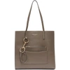 Marc Jacobs The Bold Grind Leather Pocket Tote - Grey In Mushroom/gold