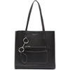 Marc Jacobs The Bold Grind Leather Pocket Tote - Black In Black/silver