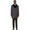 MONCLER Grey Shearling & Down Coat,31335/10 10195