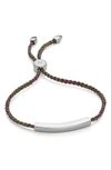Monica Vinader Rainbow Metallica Linear Large Friendship Bracelet In Silver