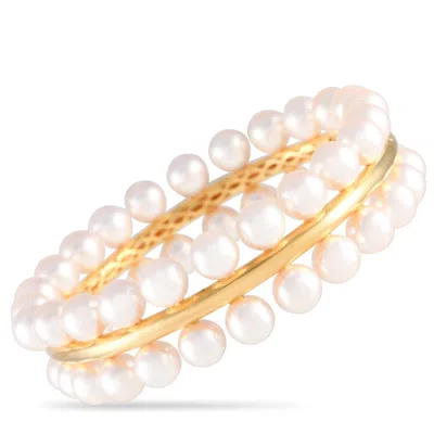 Assael 18k Yellow Gold Forever Pearl Bangle Bracelet As11-052424