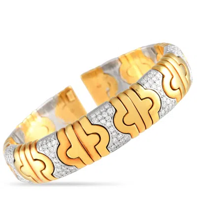 Non Branded Lb Exclusive 18k Yellow Gold 2.50ct Diamond Bangle Bracelet Mf08-052424 In White