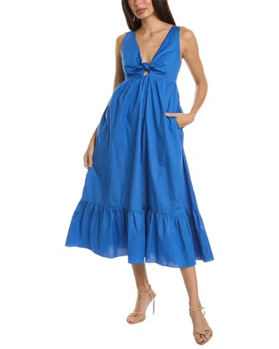 Caara Plaza Midi Dress In Blue