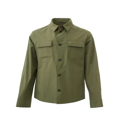 Sealup Elegant Italian Cotton Men's Jacket In Green