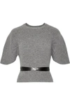 RED VALENTINO BELTED WOOL SWEATER