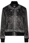 GIVENCHY PANTHER PRINTED DUCHESSE-SATIN BOMBER JACKET