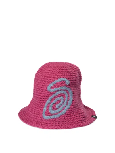Stussy Swirly S Hats Fuchsia In Pink