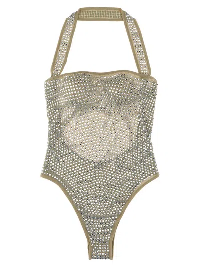 Oseree Oséree 'gem' One-piece Swimsuit In Silver