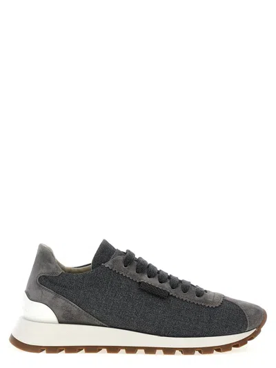 Brunello Cucinelli 'monile' Sneakers In Gray