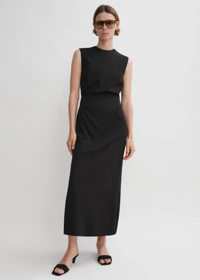 Totême Tie-waist Sleeveless Midi Dress In Black