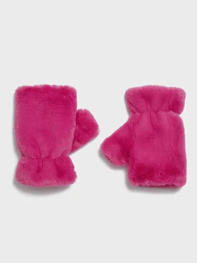 Apparis Faux-fur Fingerless Gloves In Multi