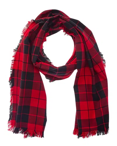 Alex Mill Tartan Scarf In Brushed Cotton In Red