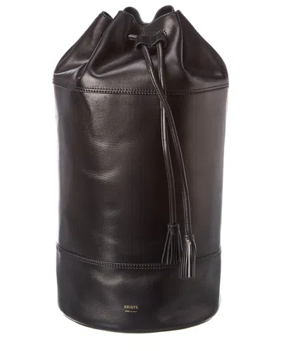 Khaite Daphne Leather Backpack In Black