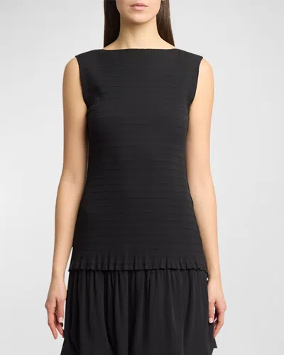 Proenza Schouler White Label Martine Sleeveless Bubble Hem Mini Dress In Black