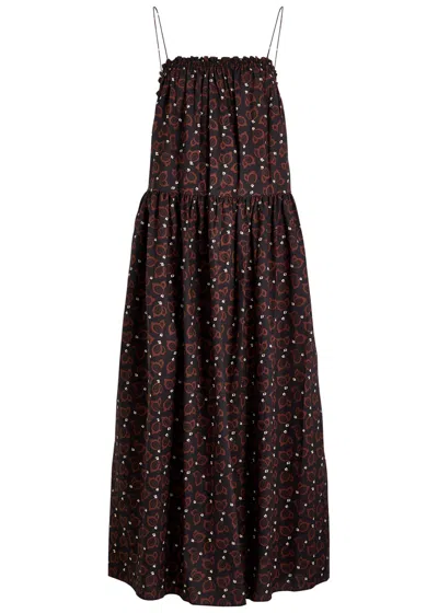 Matteau Casabalanca Tiered Maxi Dress In Black