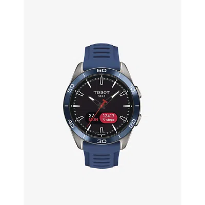 Tissot T153.420.47.051.01 T-touch Connect Sport Quartz Titanium And Silicone Watch In Black