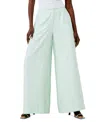 French Connection Barbara Wide Leg Pants In Subtle Green