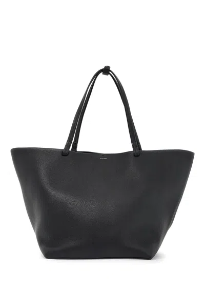 The Row Xl Leather Park Tote Bag In In Black