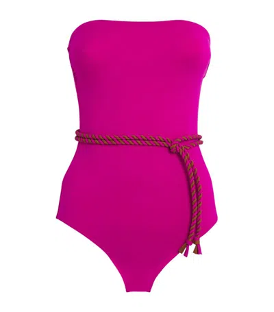 Eres Majorette Tie-waist Bustier Swimsuit In Pink