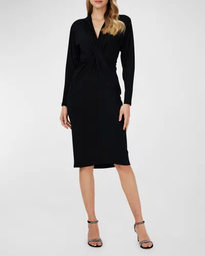 Diane Von Furstenberg Women's Sylvia Twist-front Jersey Midi-dress In Black