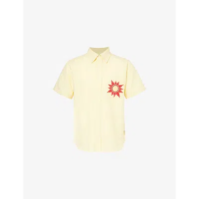 Pleasing Mens Yellow Ss Burst Shirt