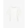 The Frankie Shop Womens White Sierra Short-sleeve Woven T-shirt In Off White