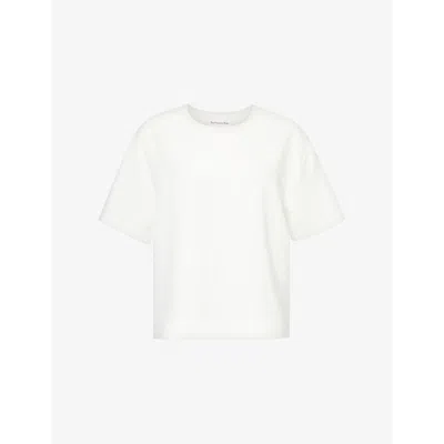 The Frankie Shop Womens White Sierra Short-sleeve Woven T-shirt In White