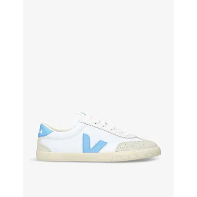 Veja Women's Blue Women's Volley Logo-embroidered Canvas Low-top Trainers