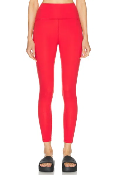 Beyond Yoga Powerbeyond Strive High Waisted Midi Legging In Retro Red